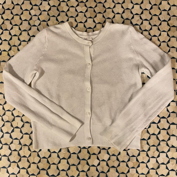 Gap Kids White and Coral Colored Pointelle Knit Cardigans size L(9-10) - Picture 3 of 7